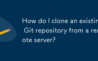 Comment puis-je cloner un référentiel GIT existant à partir d'un serveur distant?