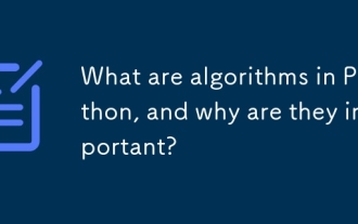 What are algorithms in Python, and why are they important?