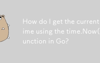 How do I get the current time using the time.Now() function in Go?