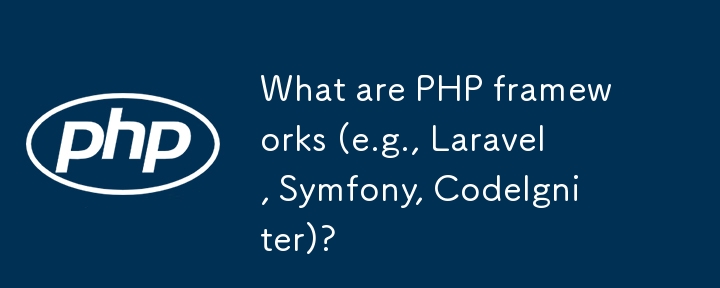 Apakah kerangka PHP (mis., Laravel, Symfony, codeigniter)?