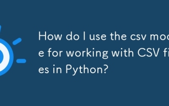 如何使用CSV模塊在Python中使用CSV文件?