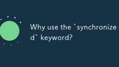 Why use the `synchronized` keyword?