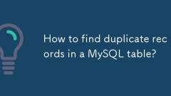 Comment trouver des enregistrements en double dans une table MySQL?
