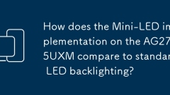 How does the Mini-LED implementation on the AG275UXM compare to standard LED backlighting?