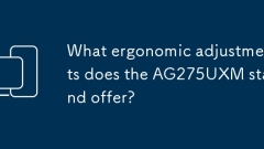 What ergonomic adjustments does the AG275UXM stand offer?