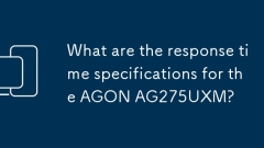 What are the response time specifications for the AGON AG275UXM?