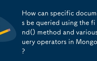 How can specific documents be queried using the find() method and various query operators in MongoDB?