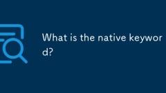What is the native keyword?
