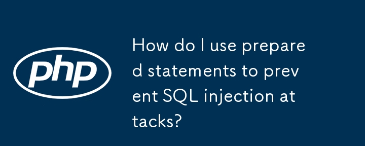 Bagaimanakah saya menggunakan kenyataan yang disediakan untuk mengelakkan serangan suntikan SQL?