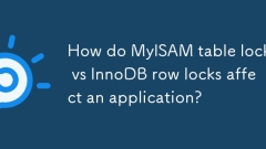 Comment les verrous de la table Myisam vs les verrous en ligne InNODB affectent-ils une application?