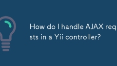 How do I handle AJAX requests in a Yii controller?