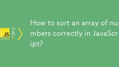 Comment trier correctement un tableau de nombres en javascript?