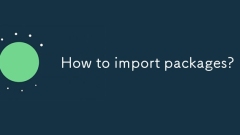 Wie importiere ich Pakete?