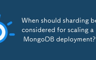 When should sharding be considered for scaling a MongoDB deployment?