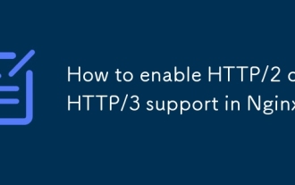 So aktivieren Sie HTTP/2 oder HTTP/3 -Unterstützung in Nginx?