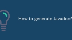 Wie generiere ich Javadoc?