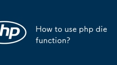Comment utiliser la fonction PHP Die?