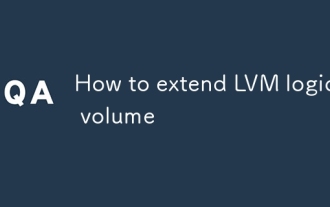 How to extend LVM logical volume