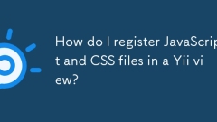 How do I register JavaScript and CSS files in a Yii view?
