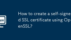 Bagaimana untuk membuat sijil SSL yang ditandatangani sendiri menggunakan OpenSSL?