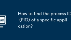 Wie finde ich die Prozess -ID (PID) einer bestimmten Anwendung?