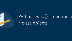 Python `vars ()` Fonction sur les objets de classe