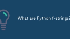 Python F-Strings는 무엇입니까?