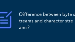 Unterschied zwischen Byte -Streams und Zeichenstr?men?