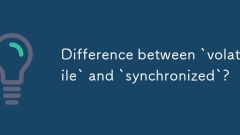 Difference between `volatile` and `synchronized`?