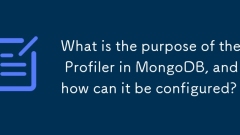 What is the purpose of the Profiler in MongoDB, and how can it be configured?