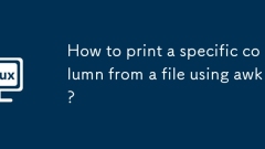 How to print a specific column from a file using awk?