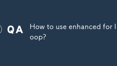 How to use enhanced for loop?