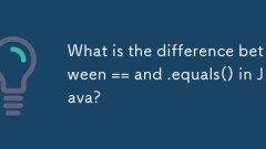 What is the difference between == and .equals() in Java?