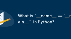 Was ist `__name__ == '__main __'` in Python?