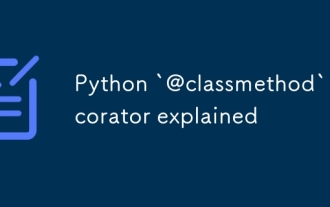 python`@classmethod'裝飾師解釋了