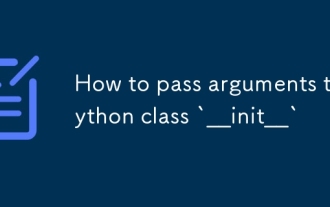 How to pass arguments to python class `__init__`