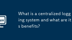 What is a centralized logging system and what are its benefits?