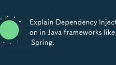 Explain Dependency Injection in Java frameworks like Spring.