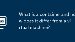 What is a container and how does it differ from a virtual machine?