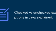 Checked vs unchecked exceptions in Java explained.