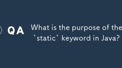 What is the purpose of the `static` keyword in Java?