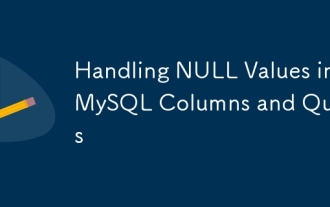 Umgang mit Nullwerten in MySQL -Spalten und -Anfragen