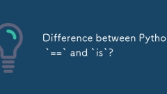 Différence entre Python `== 'et« est »?