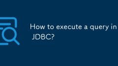 How to execute a query in JDBC?