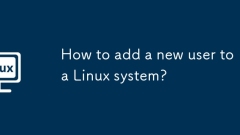 How to add a new user to a Linux system?