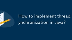 How to implement thread synchronization in Java?