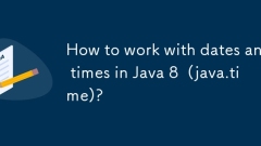 How to work with dates and times in Java 8 (java.time)?