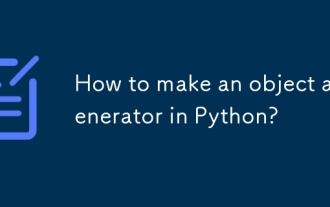 How to make an object a generator in Python?