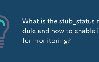 What is the stub_status module and how to enable it for monitoring?