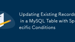 Aktualisieren vorhandener Datens?tze in einer MySQL -Tabelle mit bestimmten Bedingungen